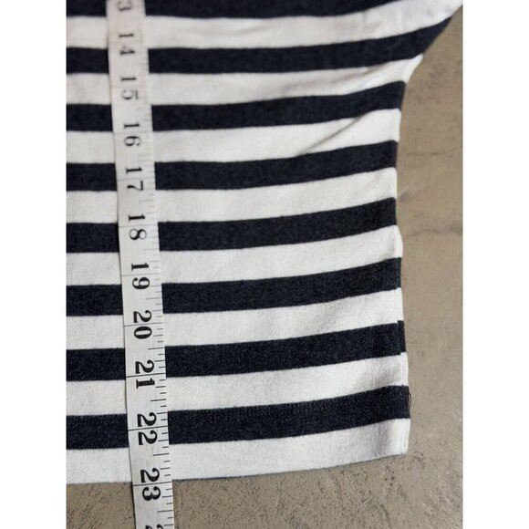 Rag Poets Blue And White Oversized Striped Tshirt Sz XS - Picture 9 of 9